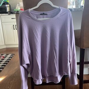 Jane and Delancey Light Purple Ribbed Sweater
